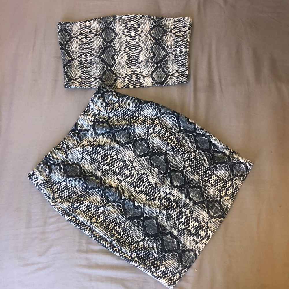 SHEIN snake print two piece